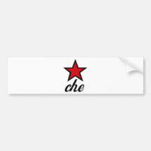 ¡Estrella roja Che Guevara! Etiqueta De Parachoque