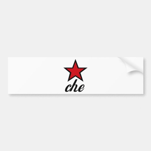 ¡Estrella roja Che Guevara! Etiqueta De Parachoque