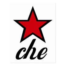 ¡Estrella roja Che Guevara! Tarjetas Postales