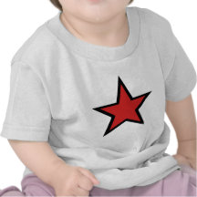 ¡Estrella roja! ¡Productcs rojos frescos de la est Camisetas