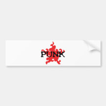estrella roja punky etiqueta de parachoque