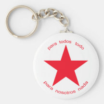 Estrella roja Zapatista Llaveros