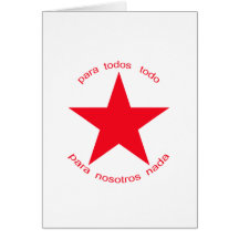 Estrella roja Zapatista Tarjeta