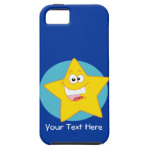 Estrella sonriente (personalizable) iPhone 5 protectores