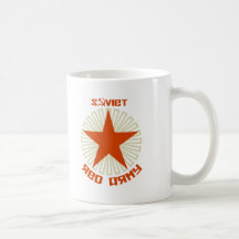 Estrella soviética del ejército rojo taza de café
