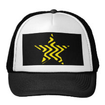 Estrella temblorosa de las ondas (amarillas/negro) gorro