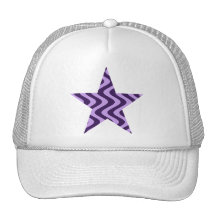 Estrella temblorosa de las ondas (lila/violeta) gorras de camionero