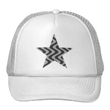 Estrella temblorosa de las ondas (negras/gris) gorros  
