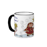 Estrella ucraniana del navidad tazas