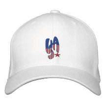 Estrella W de los E.E.U.U. Gorra De Beisbol Bordada