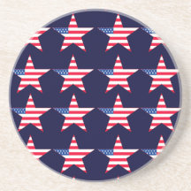 Estrellas adaptables de la bandera de los E.E.U.U. Posavasos Personalizados
