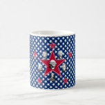 Estrellas americanas de la historia con el fondo d taza de café
