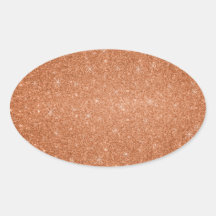 Estrellas anaranjadas del brillo pegatinas de oval personalizadas