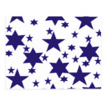 Estrellas azul marino postal