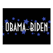 Estrellas azules de Obama Biden Postales