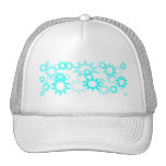 Estrellas azules de pavo real gorro de camionero