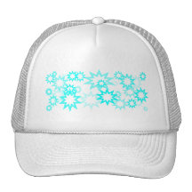 Estrellas azules de pavo real gorro de camionero