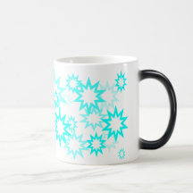 Estrellas azules de pavo real tazas de café