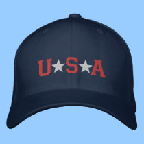 Estrellas blancas del KRW y azules rojas de los E. gorras bordados