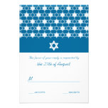 Estrellas blancas modernas de la tarjeta de Mitzva invitaciones