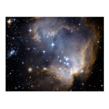 Estrellas brillantes de NGC 602 en la vía láctea Postal