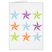 Estrellas brillantes y del blanco felicitación