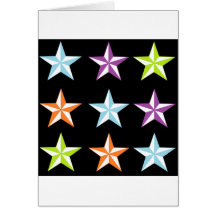 Estrellas brillantes y negras felicitacion 