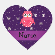 Estrellas conocidas personalizadas de los copos de calcomanías corazones