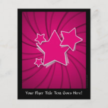Estrellas de las rosas fuertes y fondo estupendos  flyer a todo color