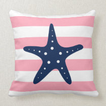 Estrellas de mar anchas azules y rosadas blancas d almohadas