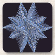Estrellas de mar azules del fractal posavaso