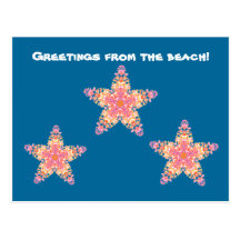 Estrellas de mar de coral rosadas, saludando las p