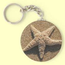 Estrellas de mar en la playa llaveros