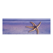 Estrellas de mar en la playa tarjetas de visita