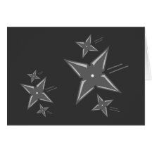 Estrellas de Ninja Tarjetón