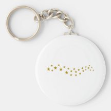 Estrellas de oro llavero personalizado