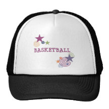 Estrellas del baloncesto y remolinos gorro de camionero