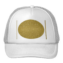 Estrellas del brillo del oro gorros bordados