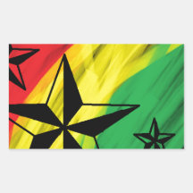 estrellas del reggae rectangular pegatina