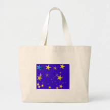 Estrellas en el diseño de Digitaces del cielo azul Bolsa De Mano