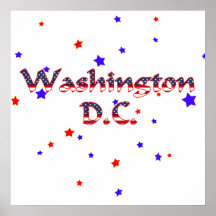 Estrellas patrióticas del Washington DC Poster