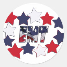 ESTRELLAS PATRIÓTICAS EMT - TÉCNICO MÉDICO DE LA E ETIQUETA