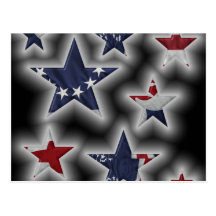 Estrellas patrióticas tarjeta postal