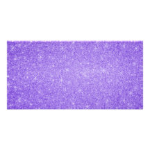 Estrellas púrpuras del brillo tarjeta personal con foto