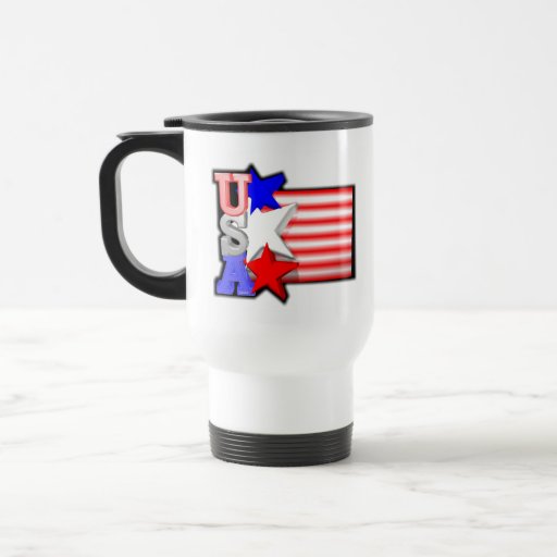 Estrellas rojas, blancas y azules de los E.E.U.U.  Taza De Café