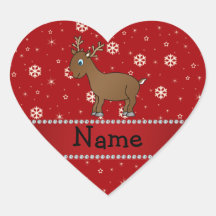 Estrellas rojas personalizadas de los copos de nie calcomanías de corazones personalizadas