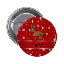 Estrellas rojas personalizadas de los copos de nie pin