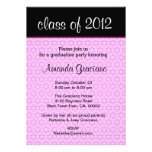 Estrellas rosadas 2012 de la graduación invitación