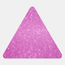 Estrellas rosadas del brillo calcomania triangulo personalizadas