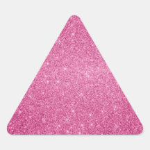Estrellas rosadas del brillo calcomanía trianguladas personalizadas